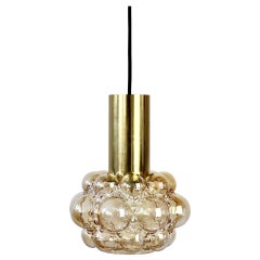 Lampada a sospensione in vetro a bolle d'aria Limburg di Helena Tynell del 1965 circa