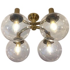 Limburg Brass and Glass Flush Mount Lamp