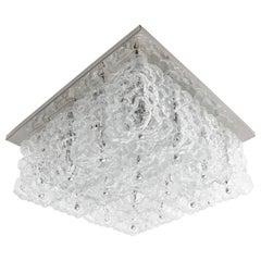 Lámpara empotrada moderna de mediados de siglo de Limburg, cristal y cromo, 1970