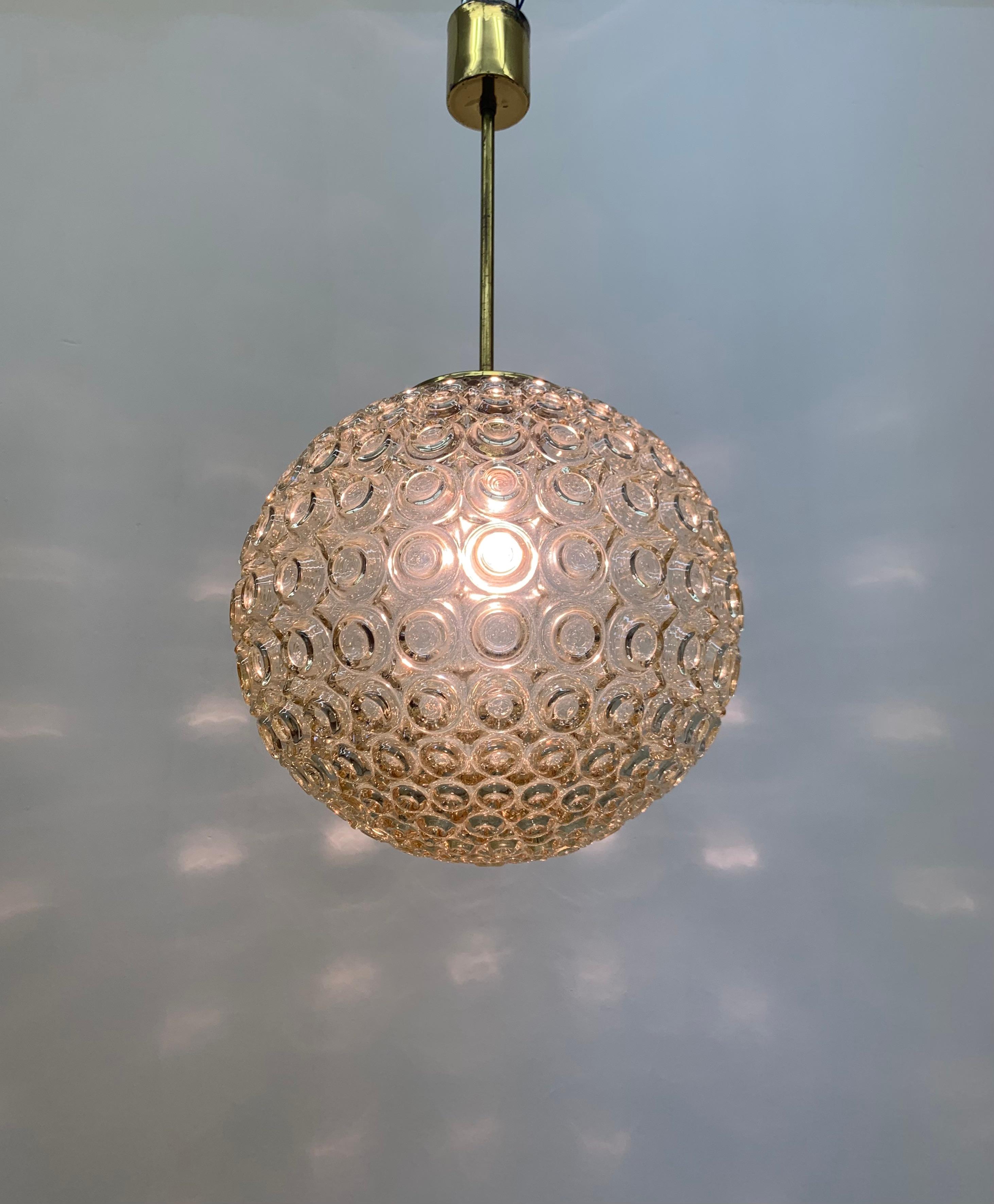 German Limburg Glashutte Bubble Hanging Lamp, 1970s For Sale