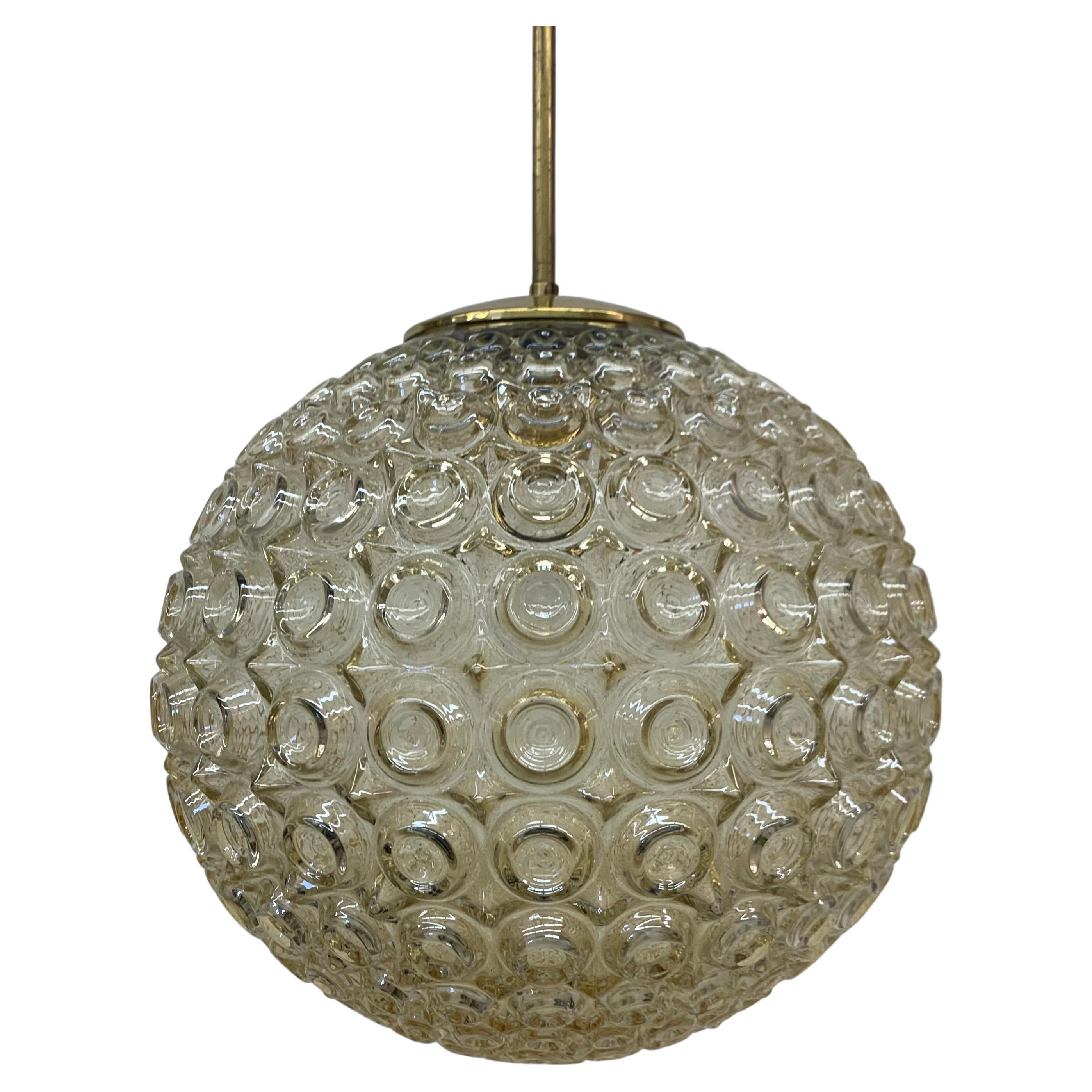 Limburg Glashutte Bubble Hanging Lamp, 1970s