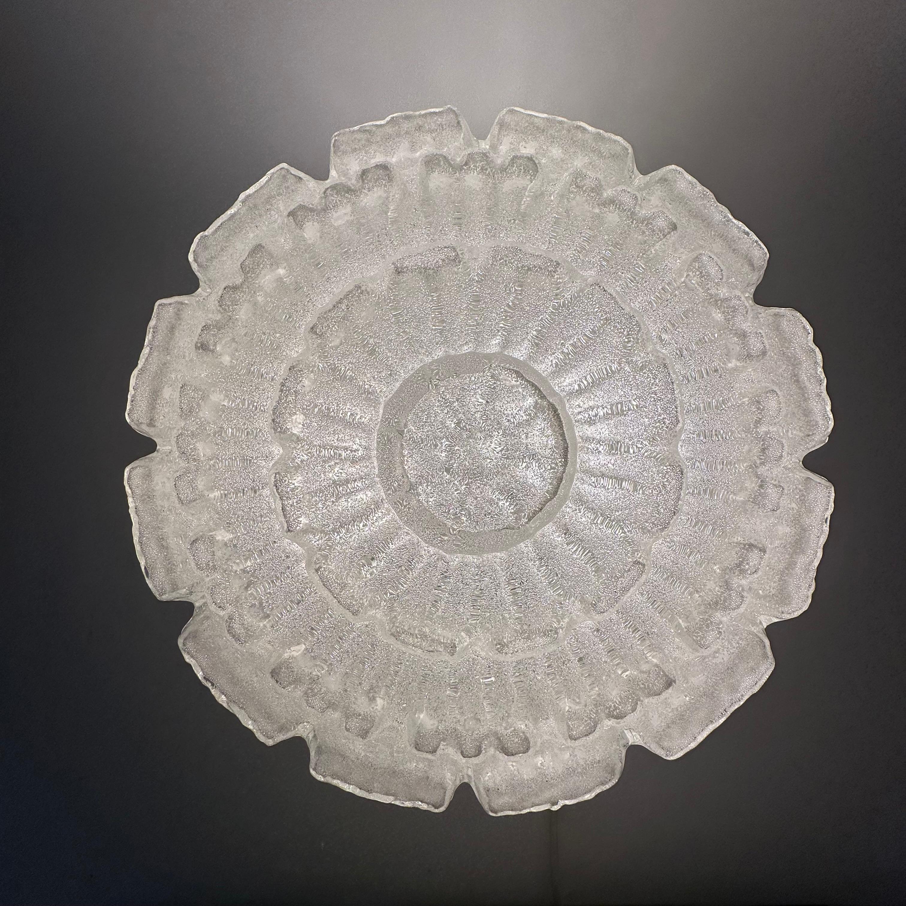Mid-Century Modern Limburg glashütte flush mount ceiling lamp , 1970s For Sale