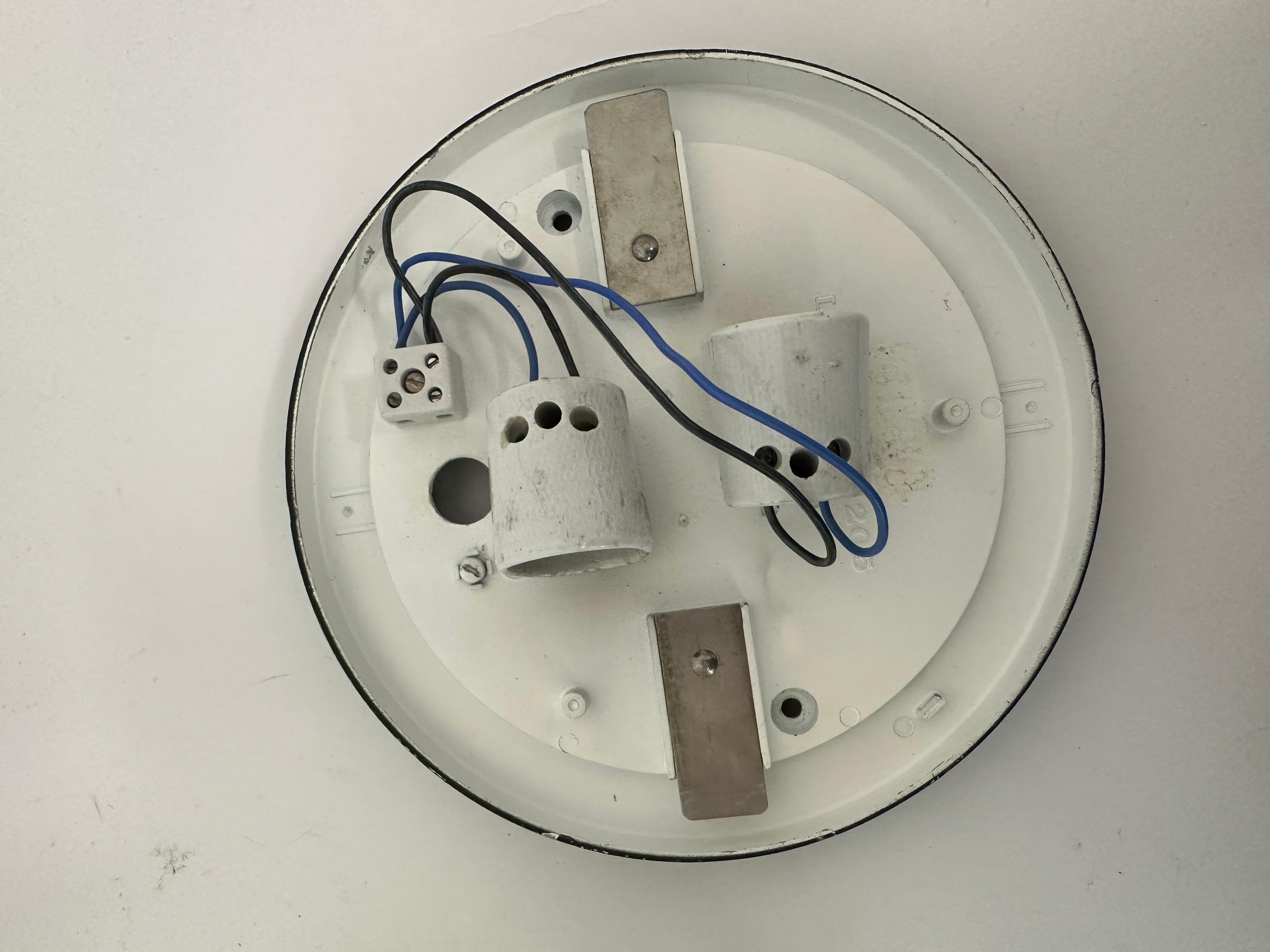 Late 20th Century Limburg glashütte flush mount ceiling lamp , 1970s For Sale