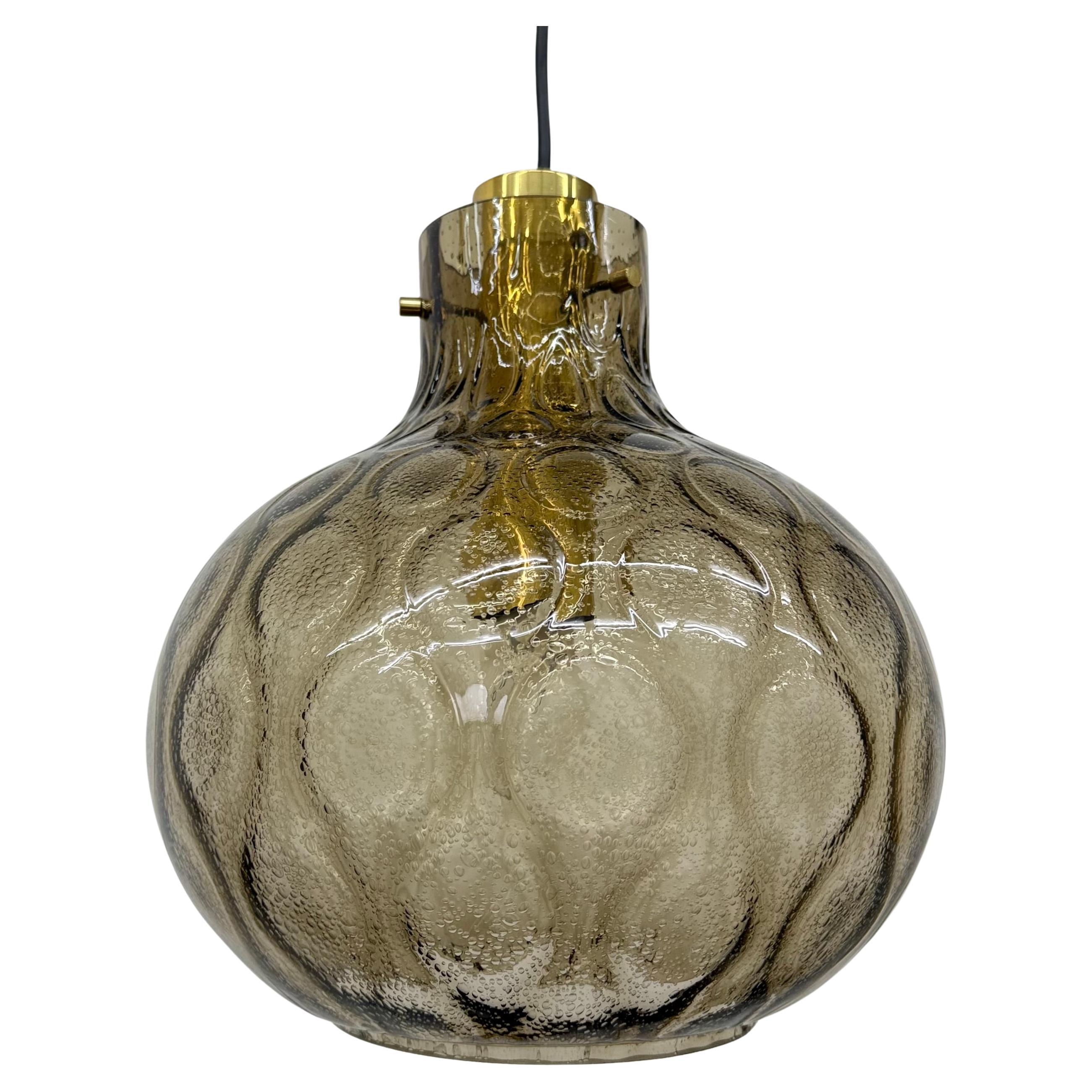 Limburg Glashütte glass hanging lamp , 1970s