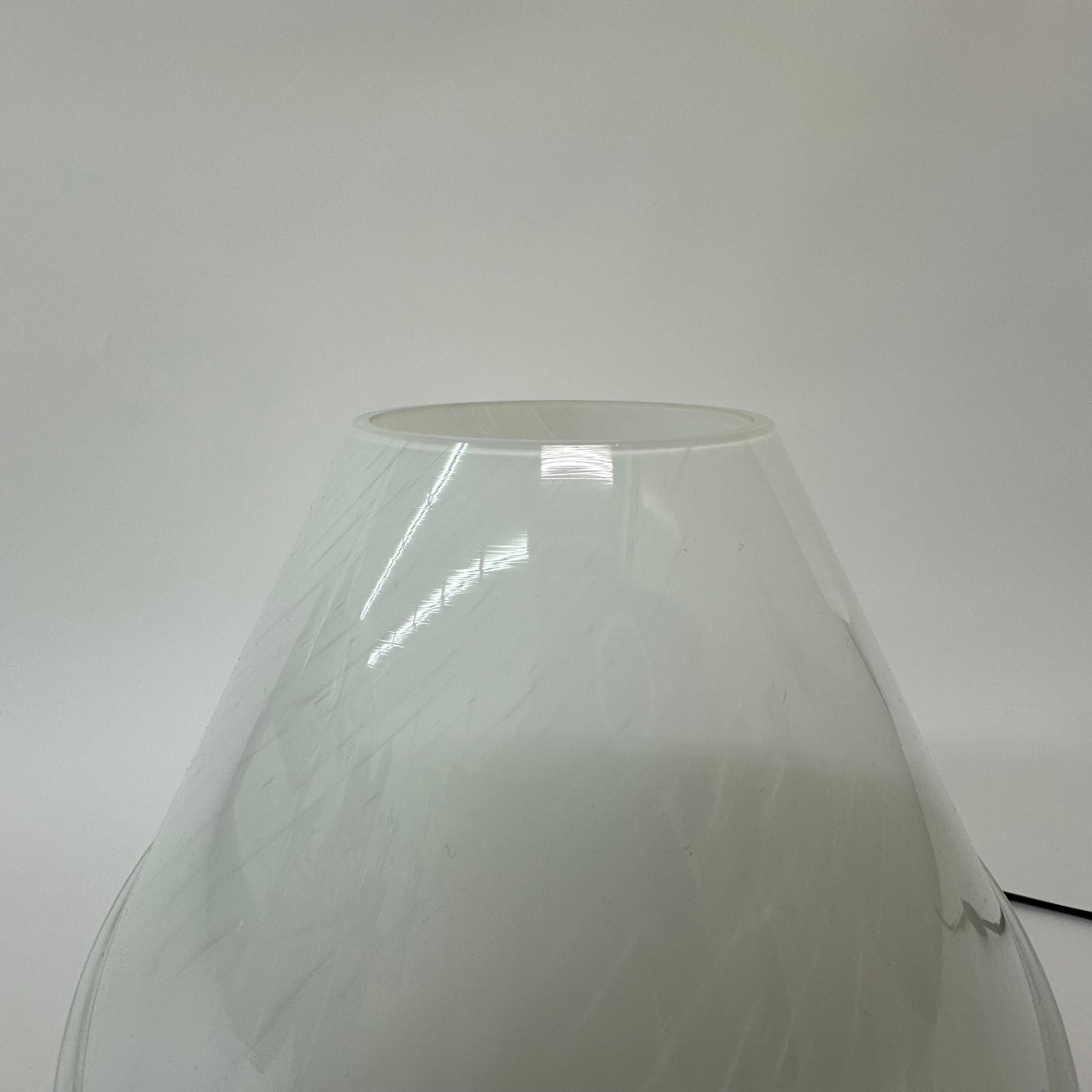 Limburg Glashütte glass table lamp mushroom , 1970’s For Sale 3