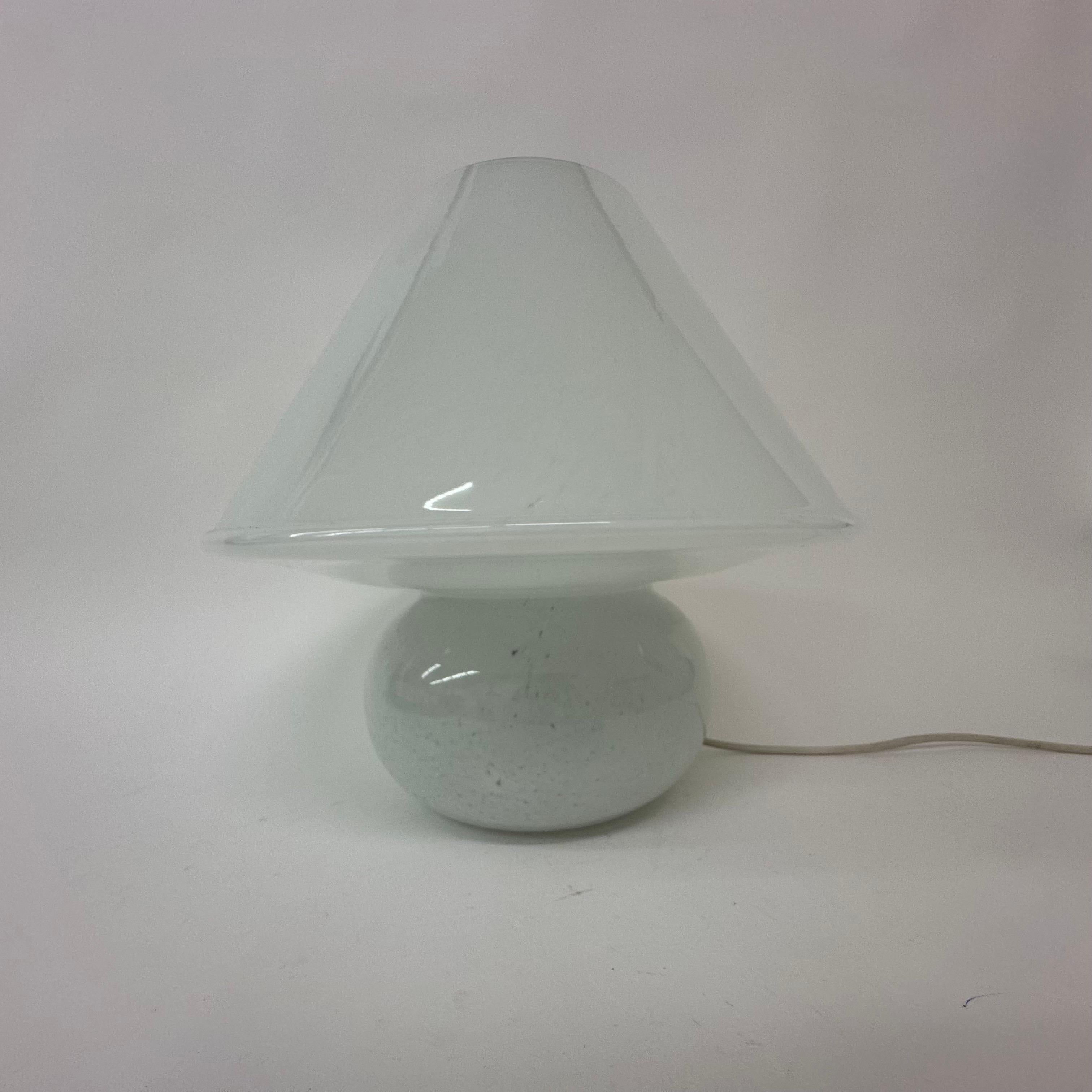 Limburg Glashütte glass table lamp mushroom , 1970’s For Sale 5