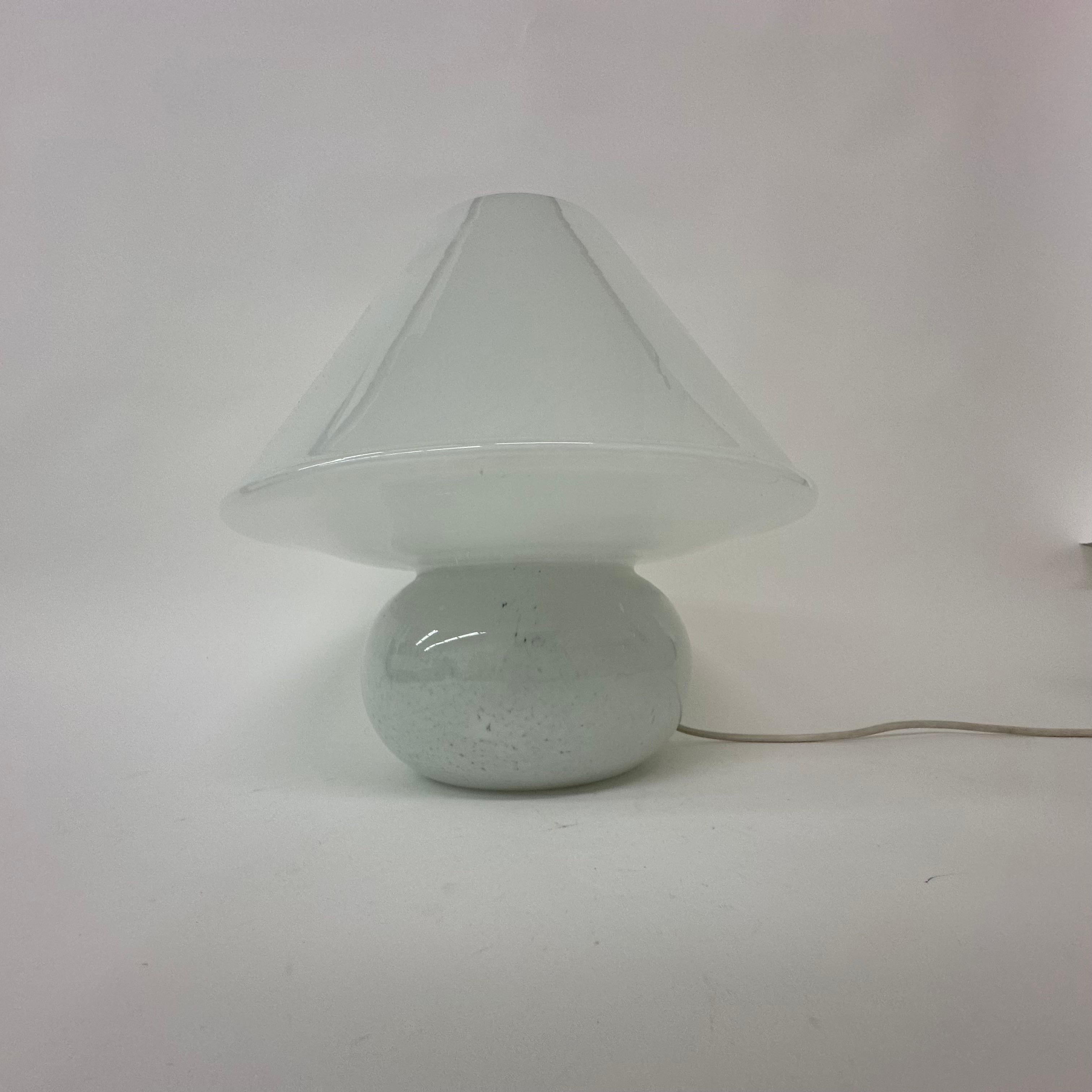 Limburg Glashütte glass table lamp mushroom , 1970’s For Sale 6