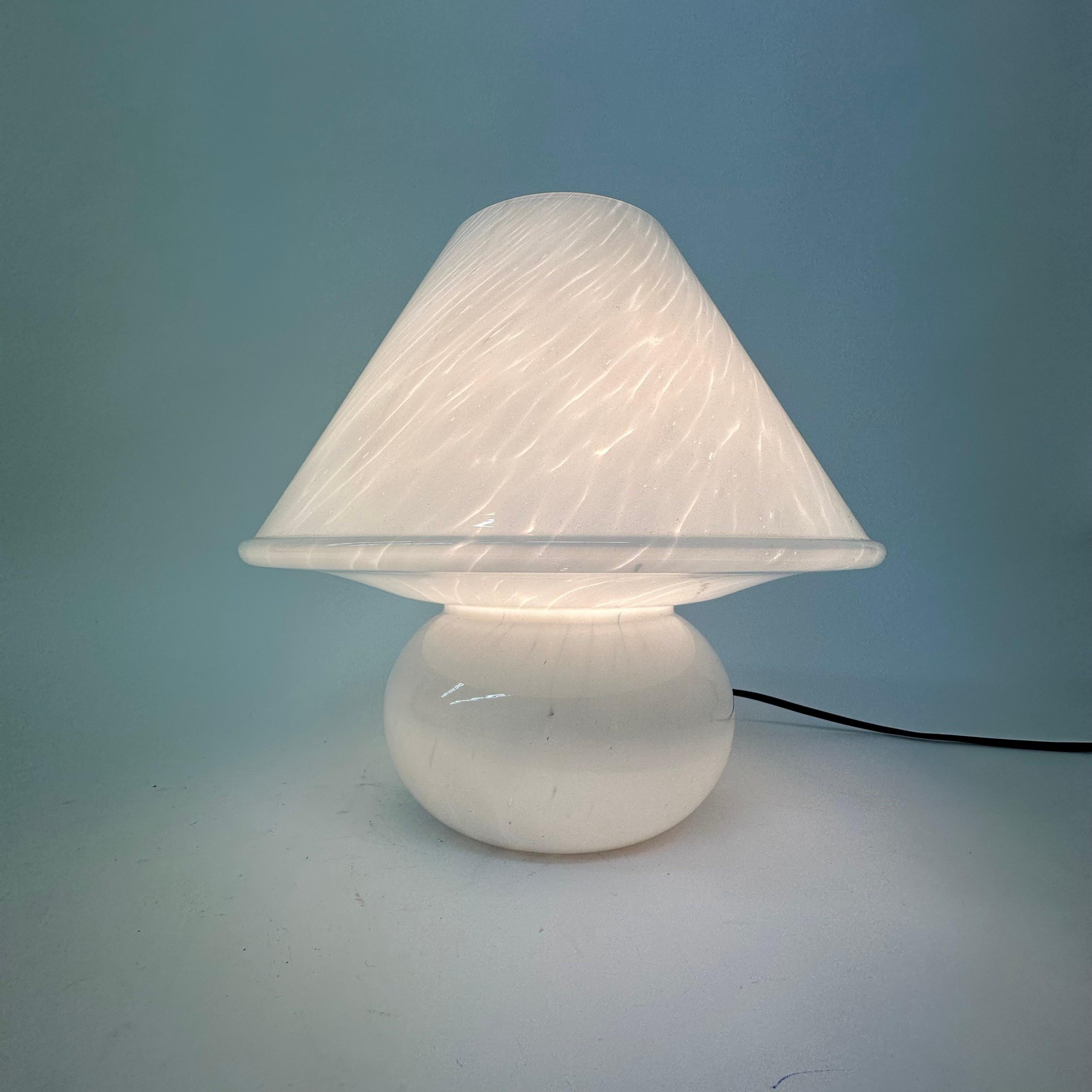 Limburg Glashütte glass table lamp mushroom , 1970’s For Sale 6