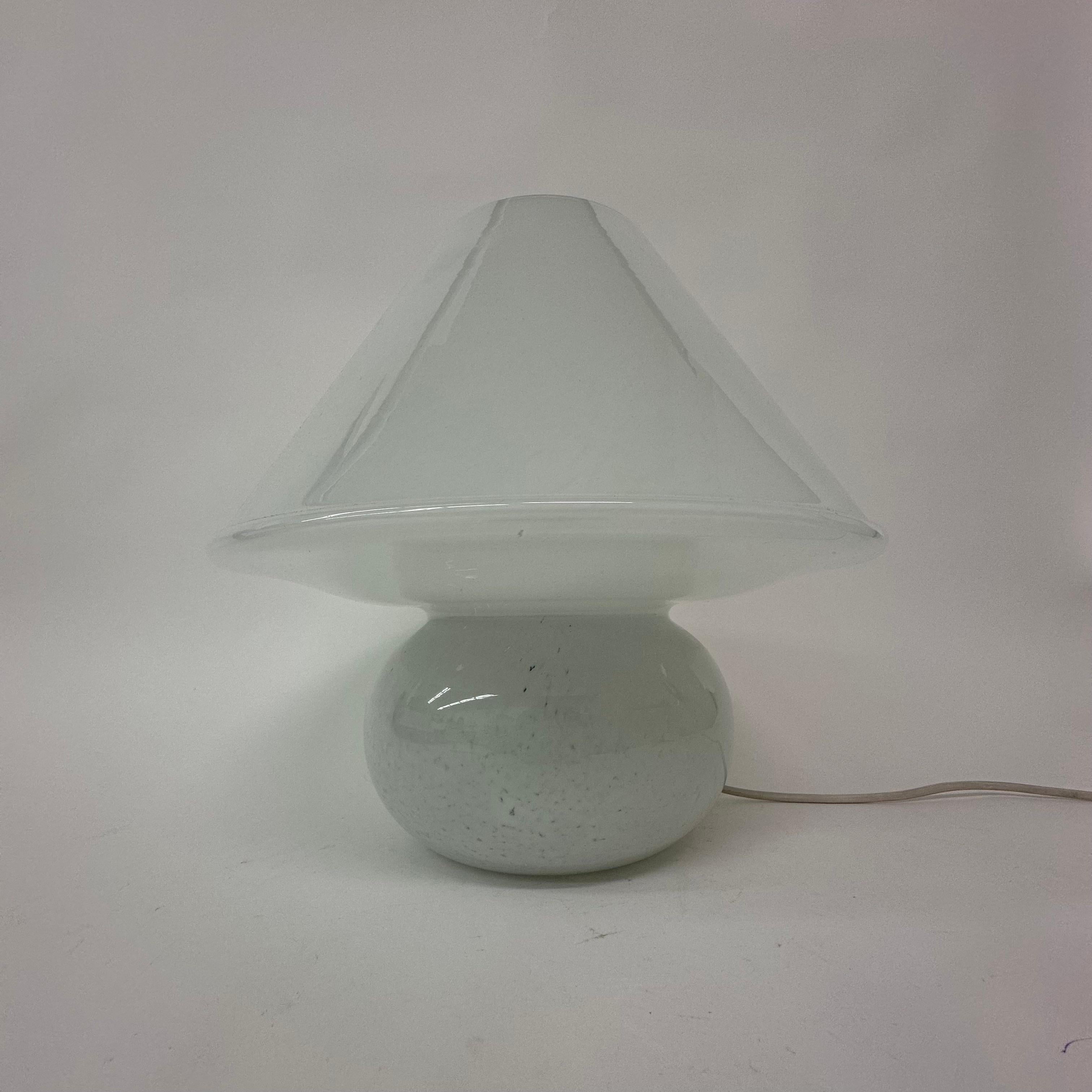 Mid-Century Modern Limburg Glashütte glass table lamp mushroom , 1970’s For Sale