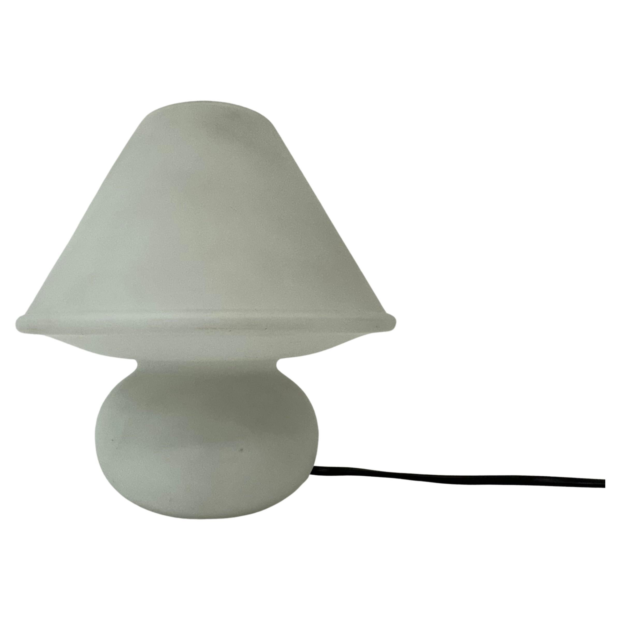 Limburg Glashütte glass table lamp mushroom , 1970’s For Sale