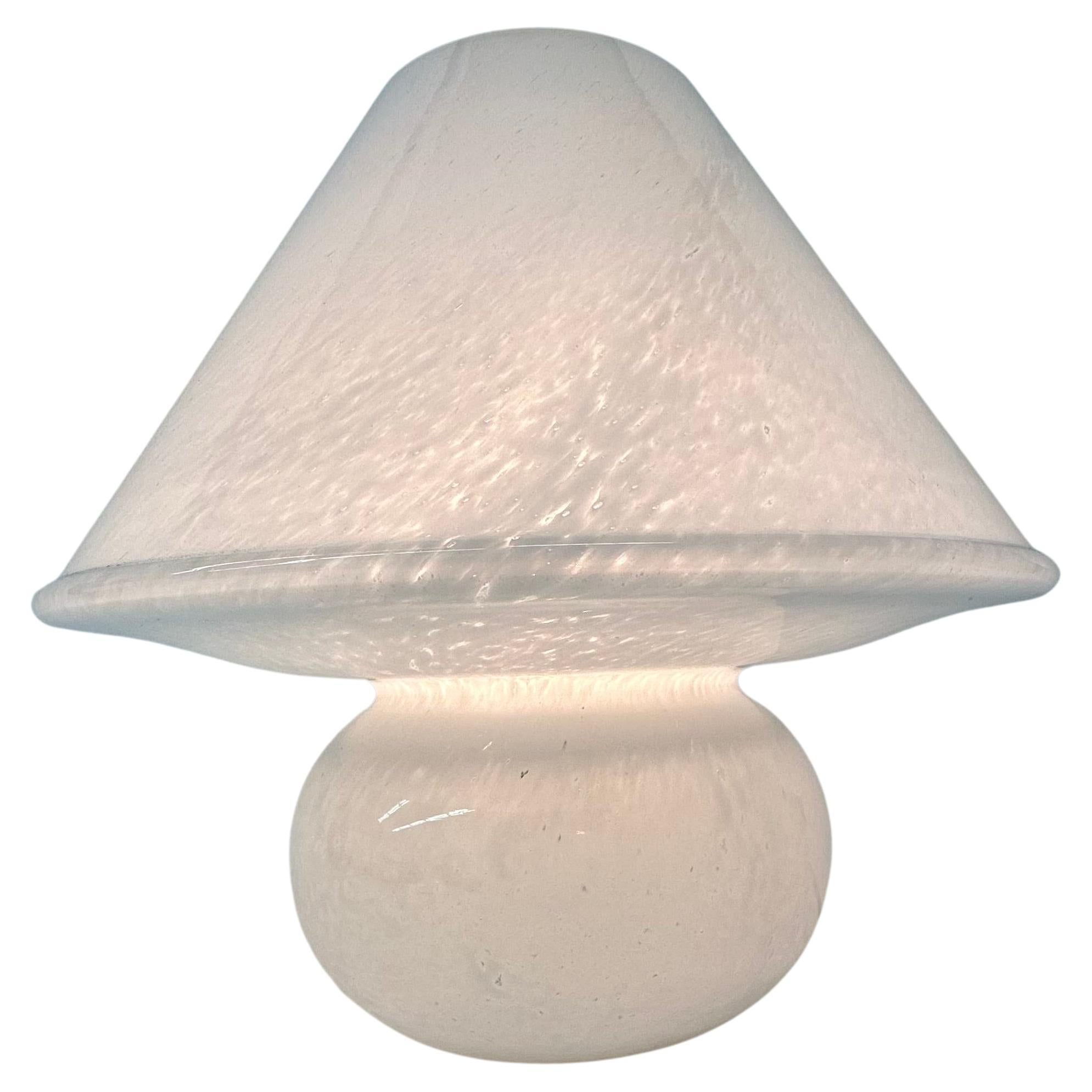 Limburg Glashütte glass table lamp mushroom , 1970’s For Sale