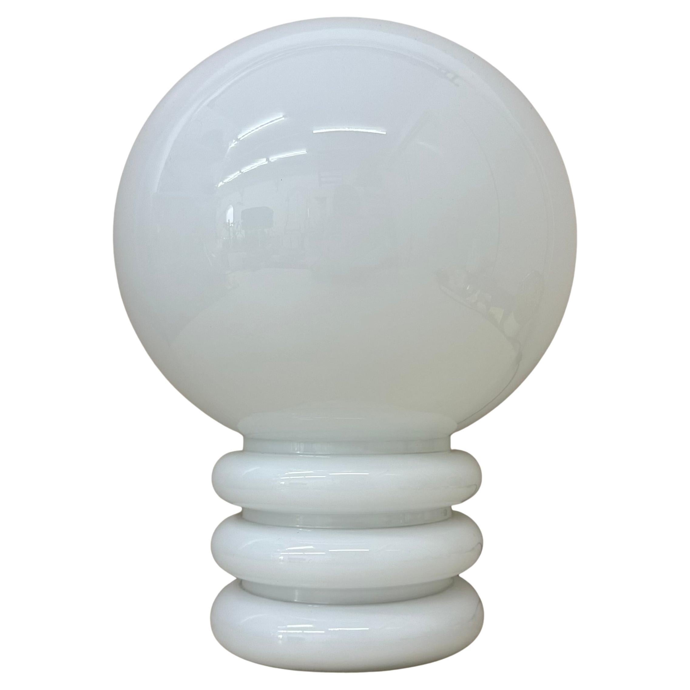 Limburg glashütte milk glass table lamp , 1970s