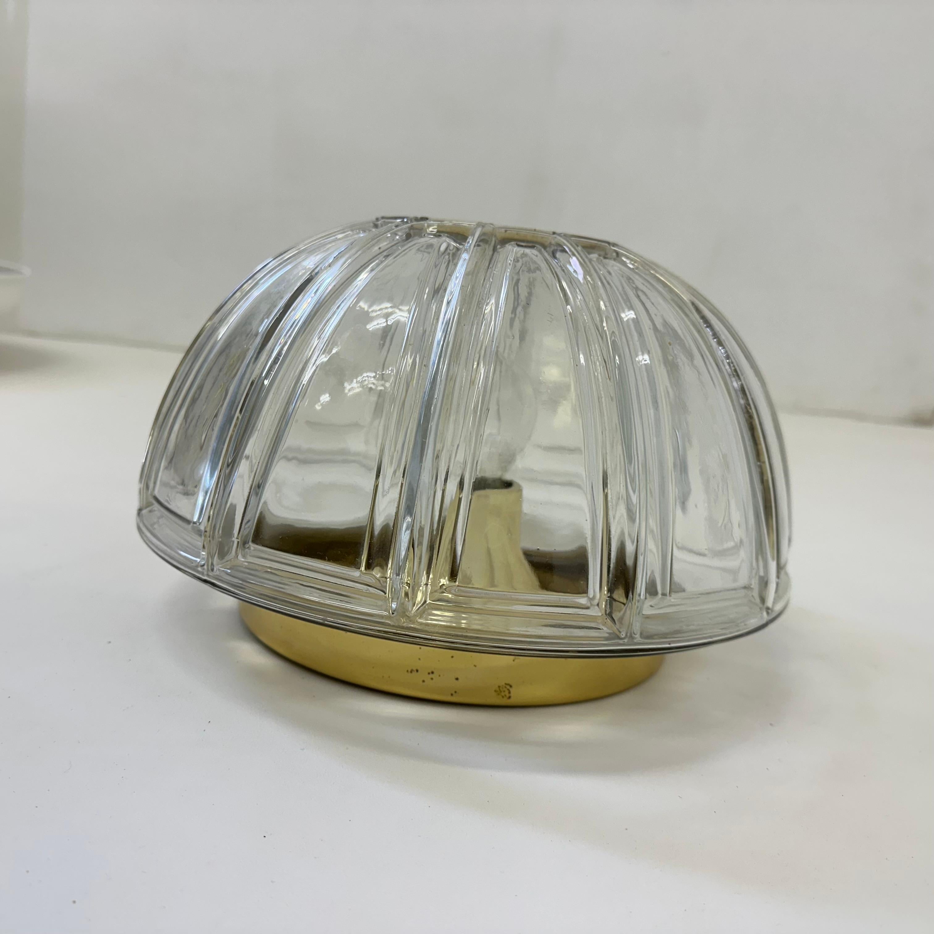 Limburg Glashutte sconce wall / ceiling lamp, 1970’s In Good Condition For Sale In Delft, NL