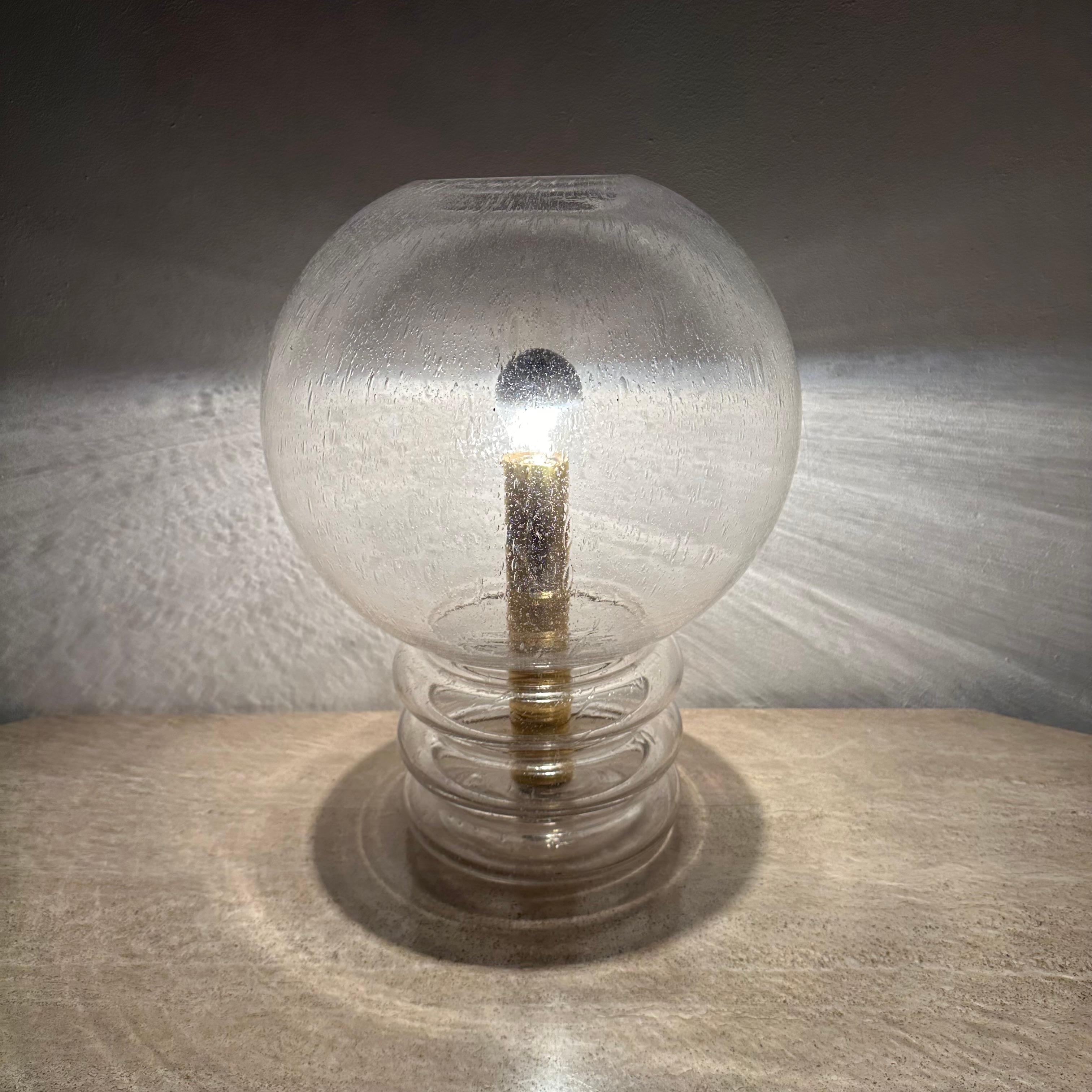 German Limburg glashütte table lamp , 1970s For Sale