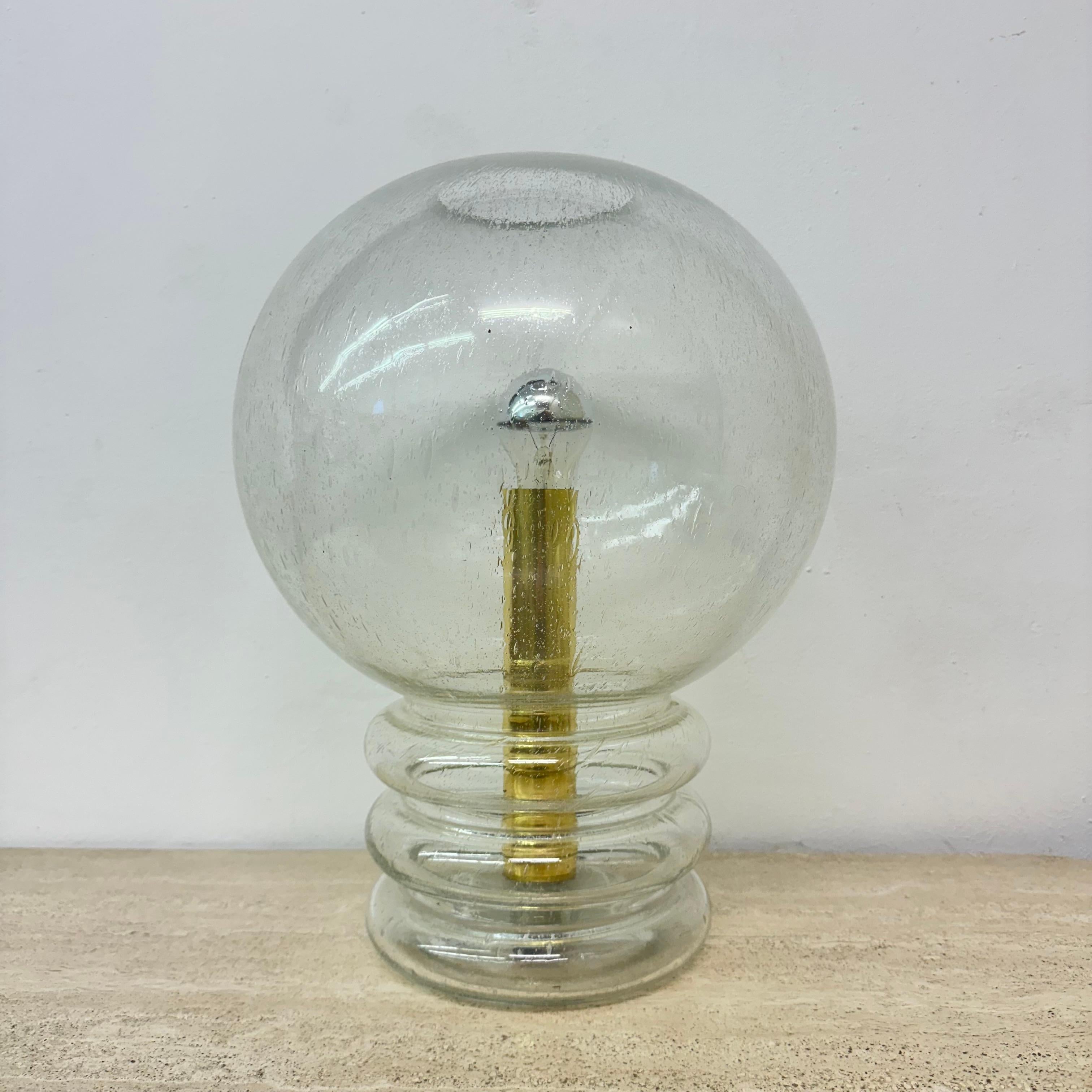 Limburg glashütte table lamp , 1970s In Good Condition For Sale In Delft, NL