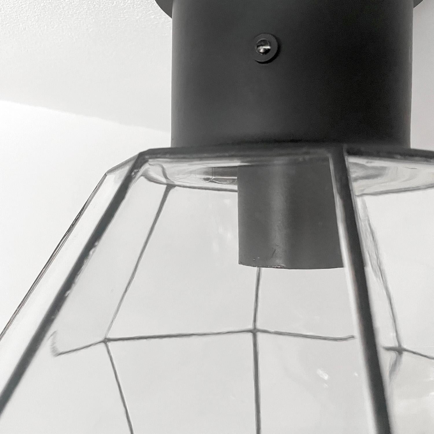 Limburg Glass and Iron Ceiling Light Flush Mount For Sale 6