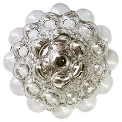 Limburg Large Vintage Helena Tynell Smoked Bubble Glass Flush Mount Light 1960s