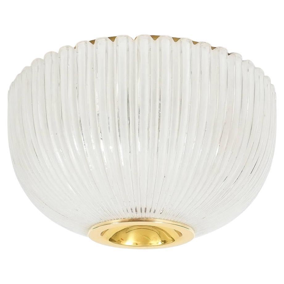 Limburg Majestic Glass Flush Mount Lamp, Germany 1960