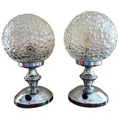 bubble glass table lamp Retro Limburg mid-century table lamp Bubble Glass german, 1960