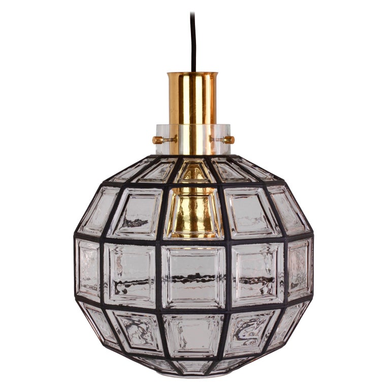 Limburg 'New Old Stock' Vintage Large Iron and Clear Glass Round