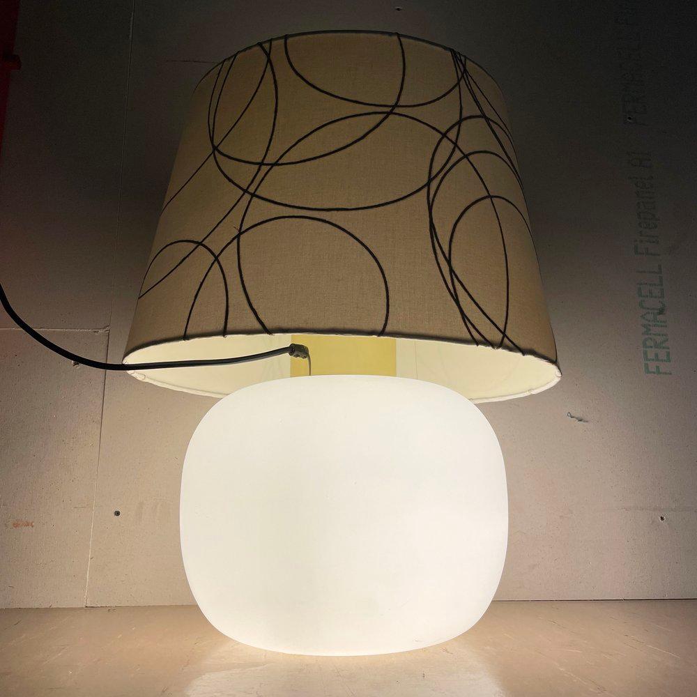 Post-Modern Limburg Opaline Glass Table Lamp by Heinz-Josef Ohm, 1968 For Sale