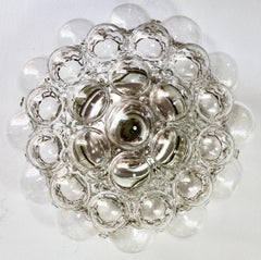 Limburg Pair Large Vintage Helena Tynell Smoked Bubble Glass Flush Mount Lights