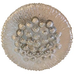 Lampe encastrée en verre sculptural Limburg des années 1960
