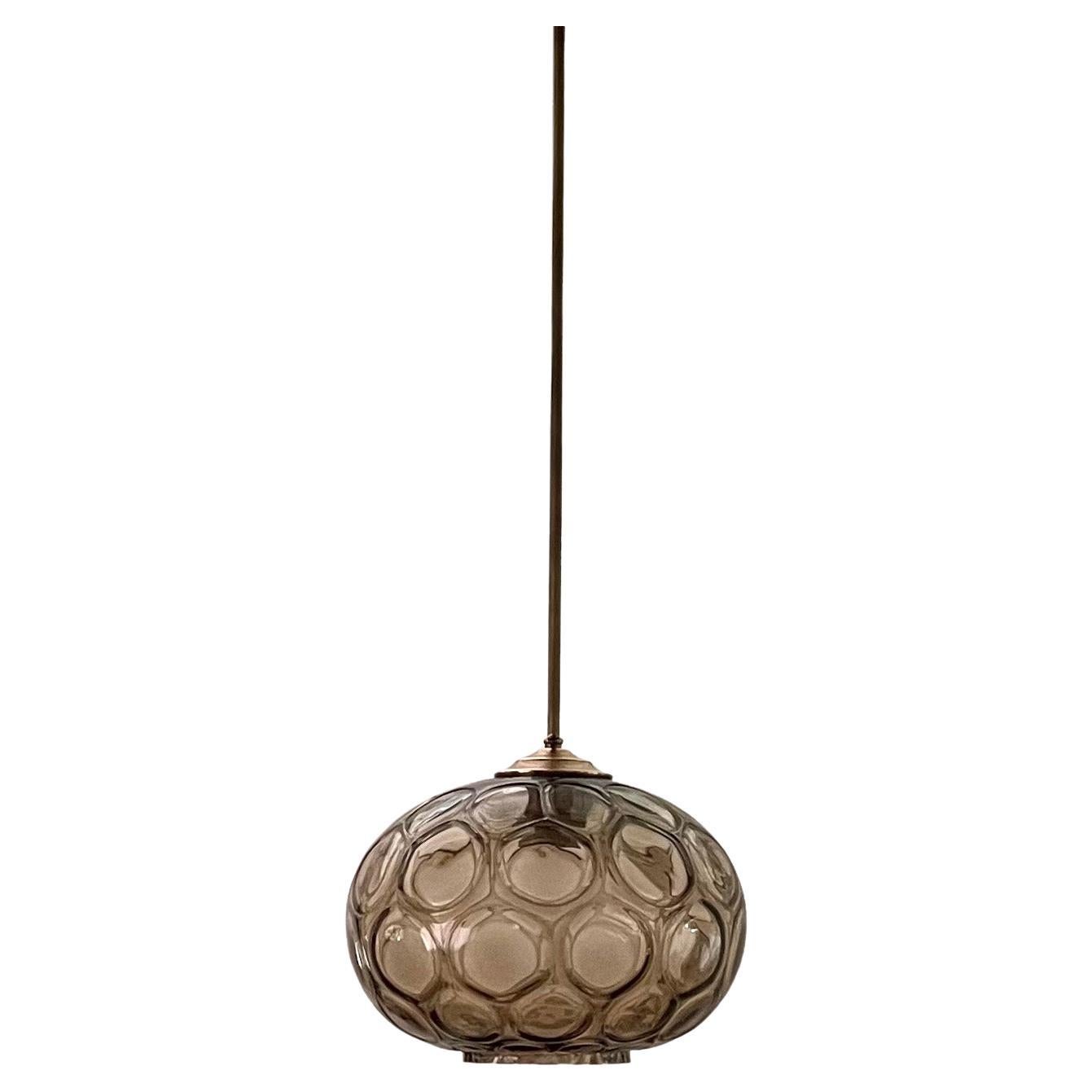 Limburg Smoked Glass Honeycomb Pendant Light