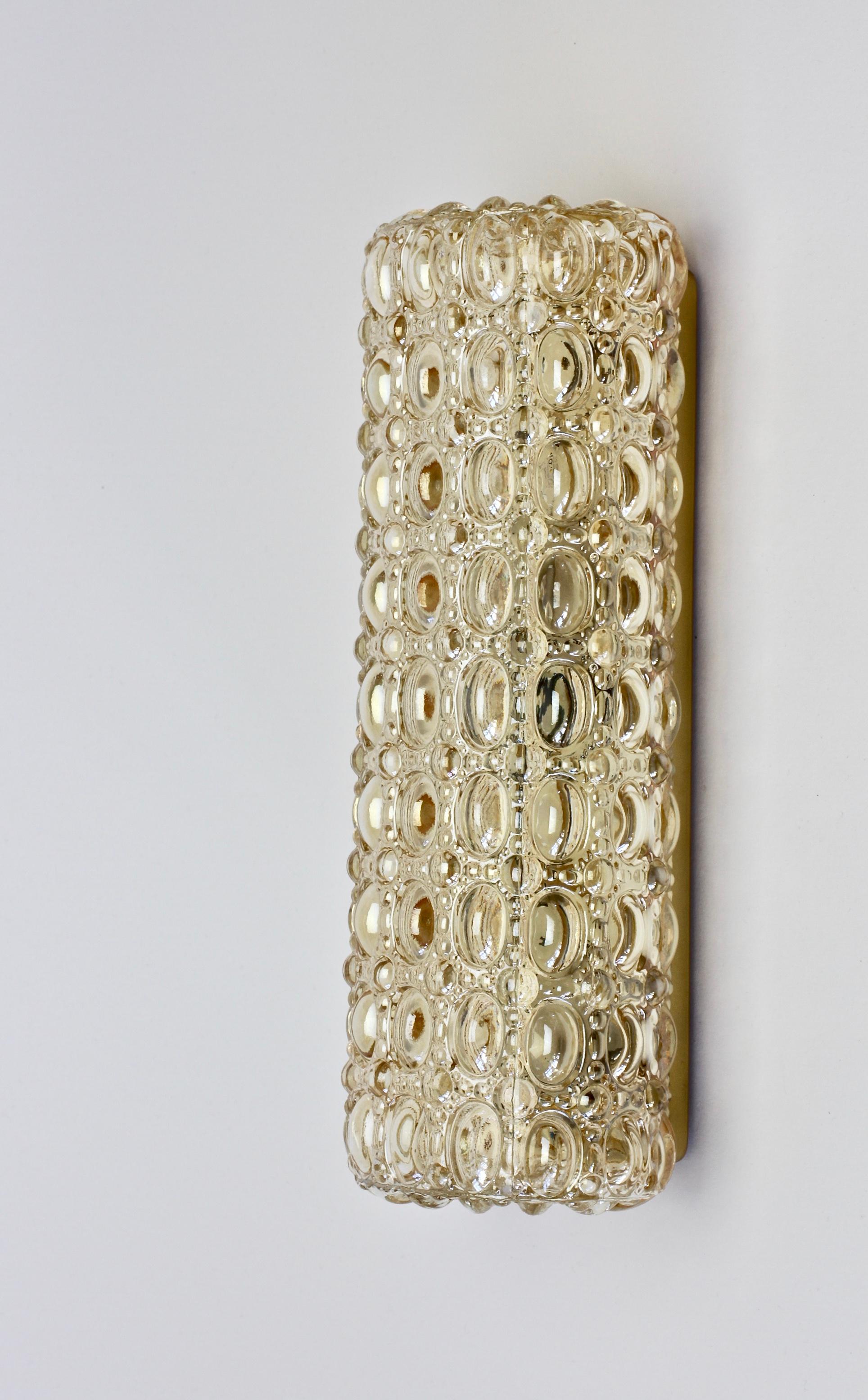 Mid-Century Modern Limburg Vintage Mid-Century Amber Bubble Glass Wall Light or Sconce c. 1970s For Sale