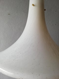 Limburg white Murano Glass Pendant lamp, Germany, 1970s