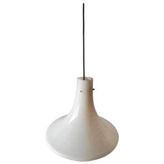 Limburg white Murano Glass Pendant lamp, Germany, 1970s Limburg white Murano Glass Pendant lamp, Germany, 1970s