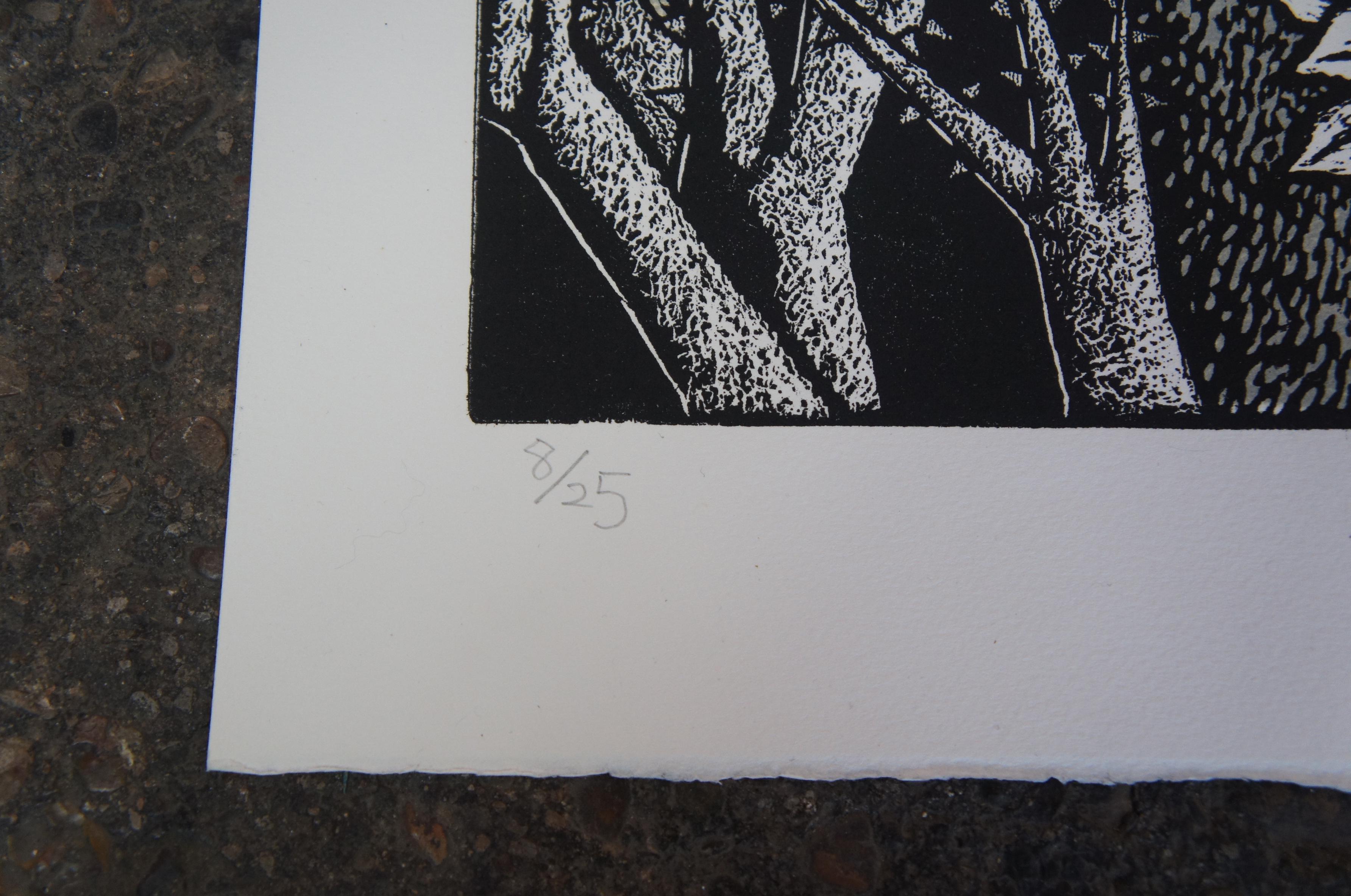 Limbus Fatu Orum Map of a Mechanical Opera by Jay Bolotin Woodcut Print, 1992 In Good Condition In Dayton, OH
