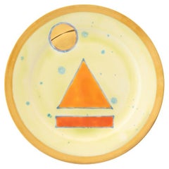 Lime Gold Dessert Rim Plate