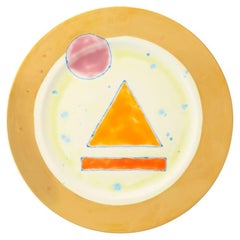 Lime Gold Dinner Rim Plate