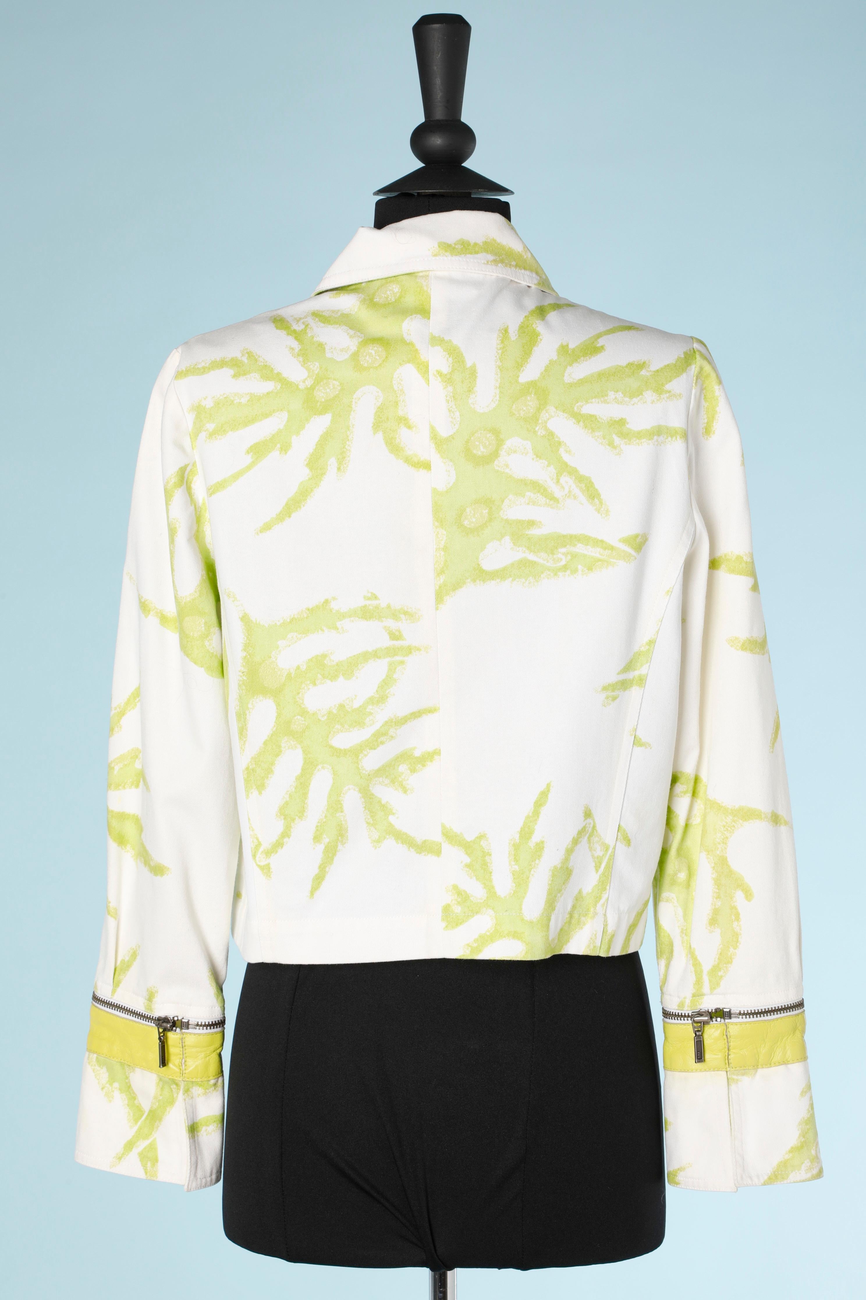 Veste ta&da vert citron et blanc avec ourlet à double fermeture éclair Lecoanet Pour femmes en vente