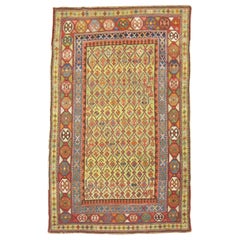 Lime Green Antique Caucasian Rug