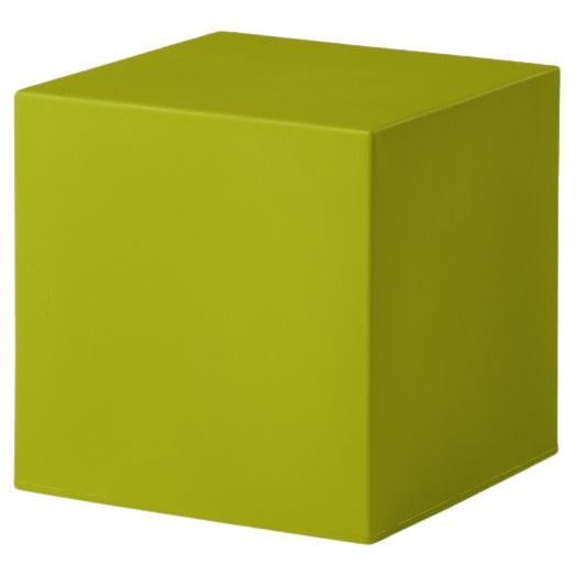 Lime Green Cubo Pouf Stool by SLIDE Studio For Sale