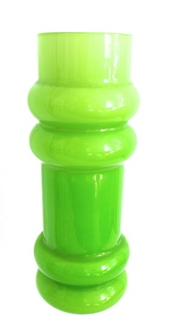Lime Green Hooped Vase by Ryd, 1965