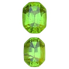 Lime Green Natural Peridot 4.45 Carat Octagon Cut Loose Gemstones for Jewelry