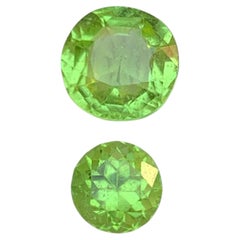Lime Green Natural Peridot 4.76 Carat Round Cut Loose Gemstones for Jewelry