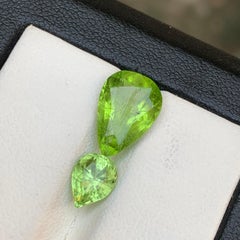 Lime Green Natural Peridot 5.03 Ct Pear Cut Loose Gemstones Parcel for Jewelry