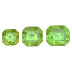 Lime Green Natural Peridot 5.05 Carat Octagon Cut Loose Gemstones for Jewelry