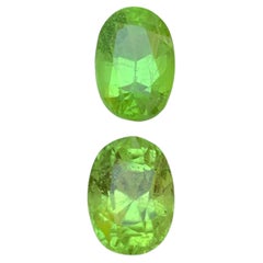 Lime Green Natural Peridot 7.60 Carat Oval Cut Loose Gemstones for Jewelry