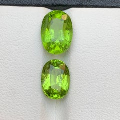 Lime Green Natural Peridot 7.97Carat Oval Cut Loose Gemstones for Jewelry Making