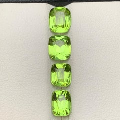 Lime Green Natural Peridot Cushion Cut 5.31 Carat Loose Gemstones Parcel