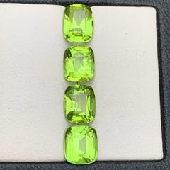 Lime Green Natural Peridot Cushion Cut 8.96 Ct Loose Gemstones Parcel, Pakistan