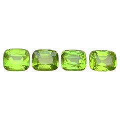 Lime Green Natural Peridot Cushion Cut 8.96 Ct Loose Gemstones Parcel, Pakistan