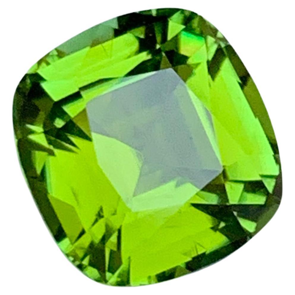 Lime Green Natürlicher Turmalin Edelstein 3.45 Ct Cushion Cut  Ring, Anhänger Jewell