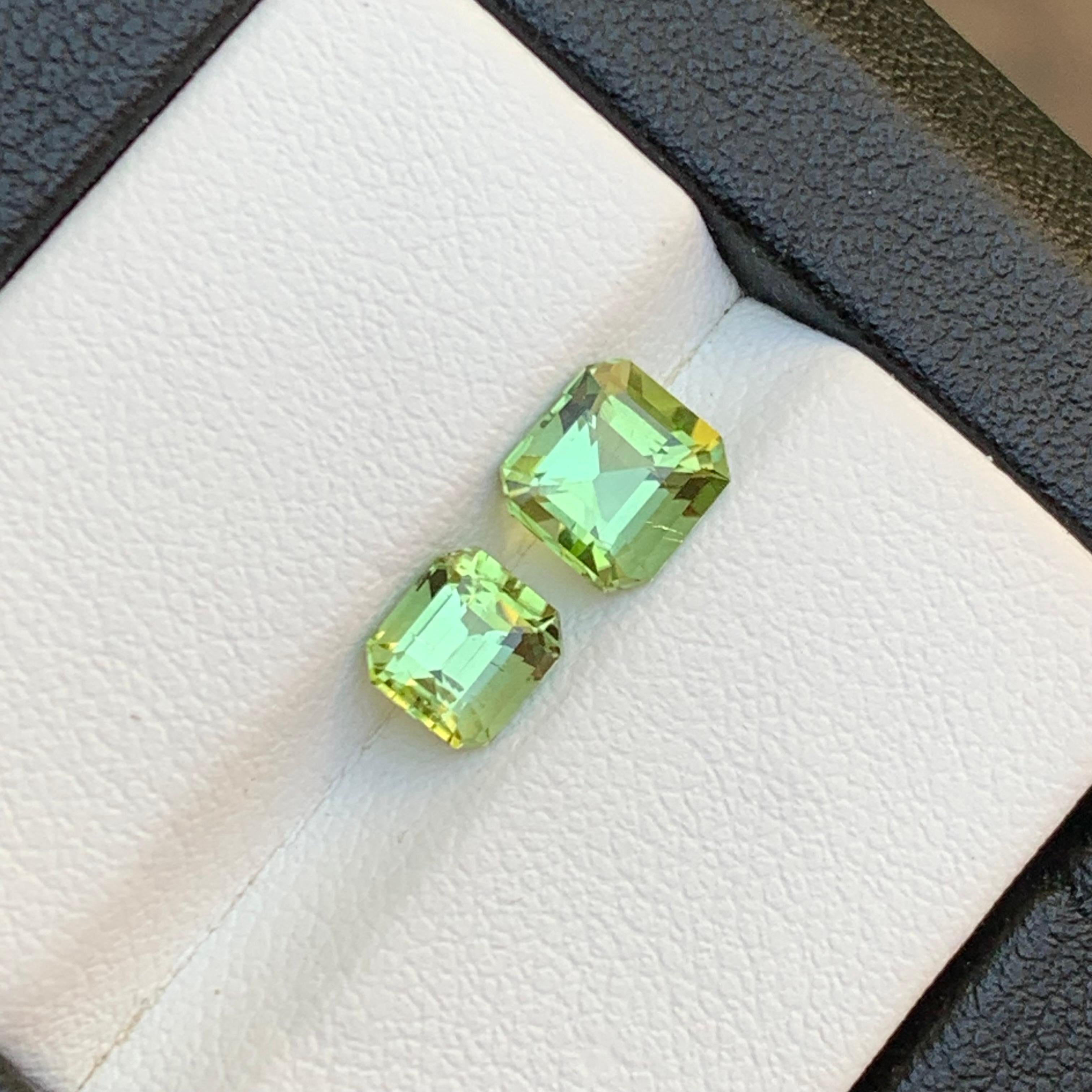 Gemme sciolte di tormalina naturale verde lime 2,05 carati taglio smeraldo - Gioielli in vendita 6
