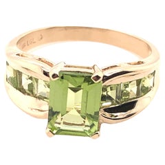 Lime Green Peridot Ring